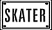 Skater 2 1/4 X 4" Aluminum Die-cut Sign"