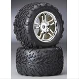 Buy SS 3.8 Chrome Wheels w Talon Tires (2): Revo 3.3 by Traxxas