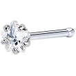 20 Gauge Clear Star Cubic Zirconia Nose Bone