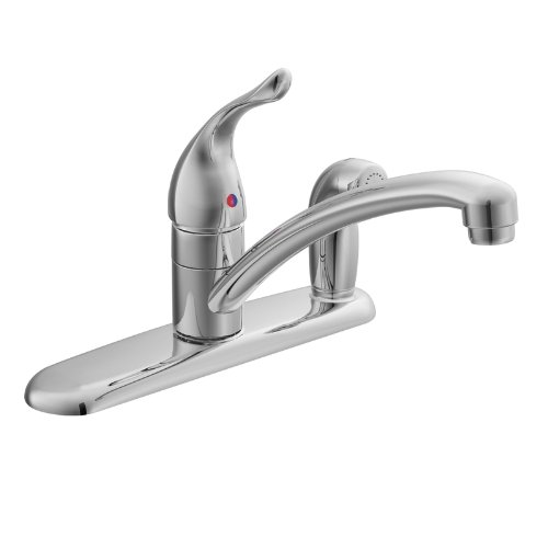 Moen CA7434 Chateau Chrome One-Handle Low Arc Kitchen Faucet