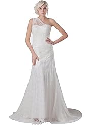 One Shoulder Lace Crystals Crystal  Dress