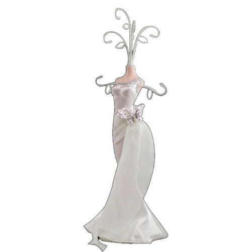 White Butterfly Jewelry Stand Doll 12
