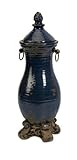 Picture Perez Lidded Vase, Blue