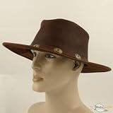 Leather Weekend Walker Hat - Brown by E4hats