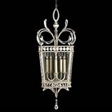 Fine Art Lamps 705640 Oversized Foyer Lantern Silver Beveled Arcs Crystal Indoor Lighting