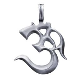 BICO AUSTRALIA JEWELRY (E205) OM - HINDU RESONDANT SOUND OF CREATION - Comes with a Generic 18 inch (to 20in) Adjustable 4mm Black Rubber Necklace.