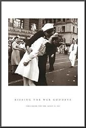 Kissing The War Goodbye (Sailor & Nurse) Framed Art Poster Print - 24" X 36"