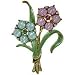 

Aqua And Flowers Pin Brooch