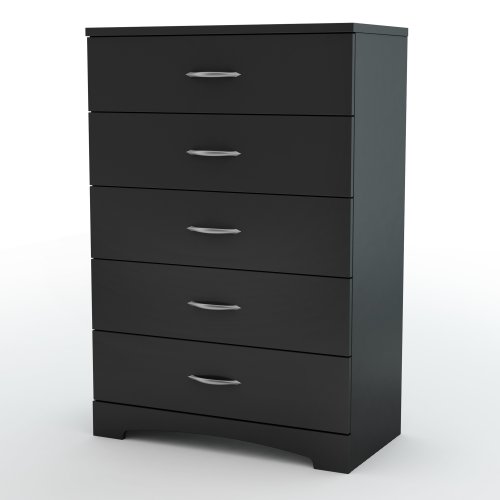 South Shore 5 Drawer Chest Black