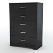 South Shore Furniture Step One Collection 5-Drawer Chest, Pure Black