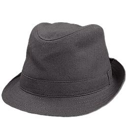 BKE Linen Fedora Hat Grey