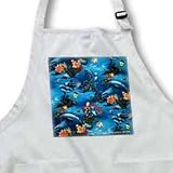 Lee Hiller Designs Ocean - Dolphin Fantasy Blue - Aprons