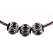 Holiday Aluminum Bead Fits Pandora Black with Silver Ornamentation (3)