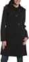 Marc New York Women's Single Breasted Coat With Side Tab Enclosure,Black,Large