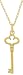 Yellow Gold Overlay Sterling Silver Medium Triple Flower Top Key Pendant, 18