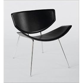 Euro Style 04054 Sybil Leather Chair White Leather Chrome 2 Pack by Bar Stools