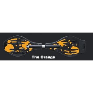 RipStick/RipStik Wave Surfing Caster Board Skateboard w/ Flashing Wheels - Orange Splash