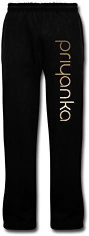WVCAK Men's Priyanka Chopra Film Actress Sweatpants With Pocket L Black