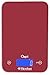 Ozeri Touch II Digital Kitchen Scale with Microban Antimicrobial Product Protection, 18 lb, Red Engine