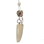 Chalcedony Pendulum 01 Blue Silver Dowsing Reiki Energy Healing Crystal