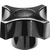 DimcoGray Black Phenolic 4 Prong Knob Female, Brass Insert: 1/4-20