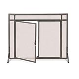 Pilgrim Iron Fireplace Screen Door-Vintage Iron-44 x 33H