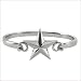 Stainless Steel Nautical Star Bangle Bracelet