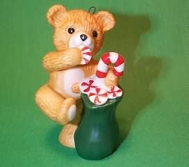 Porcelain Bear #7 in the series 1989 hallmark ornament