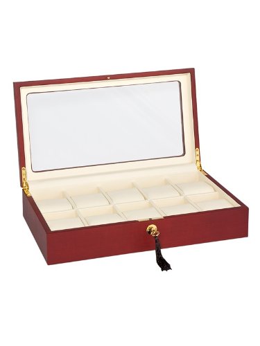 Rothenschild Accessories RS-80410 CM Watch Box For 10 Watches Cherry