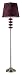 Dimond D1881 18-Inch Width by 71-Inch Height Vidrio Floor Lamp in Brushed Steel and Plum Blown Glass with Purple Flocked Faux Silk Shade