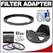 Bower FA-DC67A Adapter Ring for Canon PowerShot SX30 IS, SX40 & SX50 HS Digital Camera (67mm) with 3 UV/FLD/CPL Filter Set + Hood + Cleaning Kit