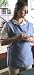 Ceil Blue Poplin Cobbler Aprons - Case of 6 - 28L x 20W