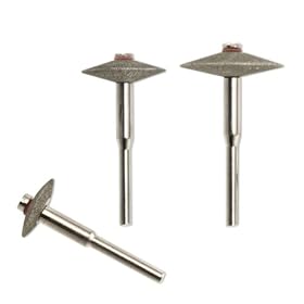 Buy 3pc Diamond Grinding Disc Set - Unique 'Flying Saucer' Shape - Fits Dremel by TJ now!