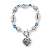 Clearly Charming Nurse Silver and Crystal Expressively Yours Bracelet