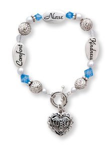 Clearly Charming Nurse Silver & Crystal Expressively Yours Bracelet