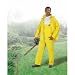 ONGUARD 73515 3-Piece 2-Ply PVC Economical Budget Suit with Detachable Hood, Yellow, Size Medium