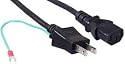 6 ft Japan Power Cord UL to CSA Black