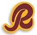 Washington Redskins R Logo Car Magnet