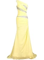 One Shoulder Rhinestone Long Bridesmaid Evening Party Prom Dress 03