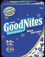 GOODNITES, SM/MD, BOYS, 38-65 LBS, 81/CS, KIC21804