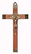 Wooden Crucifix with Gold and Sun - 8" in Height - MADE IN ITALY