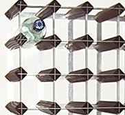 Fully Assembled 12 Bottle Wine Rack - Dark Stained Oak