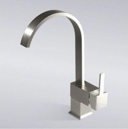 Kitchen Sink Faucets Swivel Nickel Brushed Kitchen Sink Bathroom Basin Mixer Tap Brass Faucet Single Handle Solid Brass