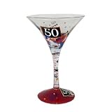 50 AND FABULOUS MARTINI - SET OF TWO 50 AND FABULOUS MARTINI TIME GLASSES