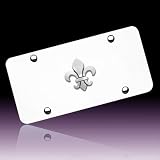 Fleur-De-Lis Emblem Chrome License Plate