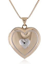 Sterling Silver Yellow Locket Chain Pendant Necklace, 18"