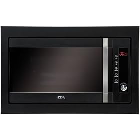 CDA MC31B+FM2B Built in microwave oven & grill in black + Frame kit