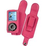 Griffin Trio for Sansa E200 series / 3-in-1 Leather Case, Fuschia