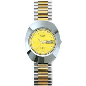 Rado Quartz, Two Tone Stainless Band Yellow Dial - Men's Watch R12391633