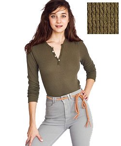 American Apparel Baby Thermal Long Sleeve Henley